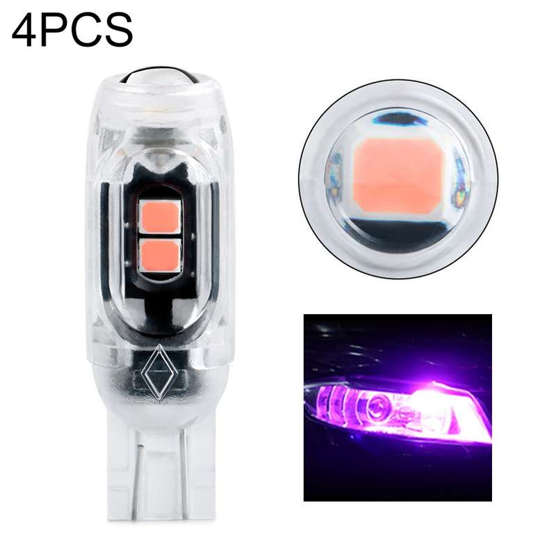 4pcs T10 DC12V / 0.84W / 0.07A / 150LM Car Clearance Light 5LEDs SMD-3030 Lamp Beads with lens (Ice