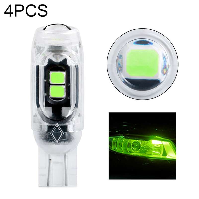 4pcs T10 DC12V / 0.84W / 0.07A / 150LM Car Clearance Light 5LEDs SMD-3030 Lamp Beads with lens (Ice