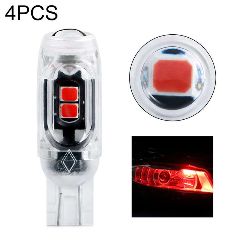 4pcs T10 DC12V / 0.84W / 0.07A / 150LM Car Clearance Light 5LEDs SMD-3030 Lamp Beads with lens (Ice
