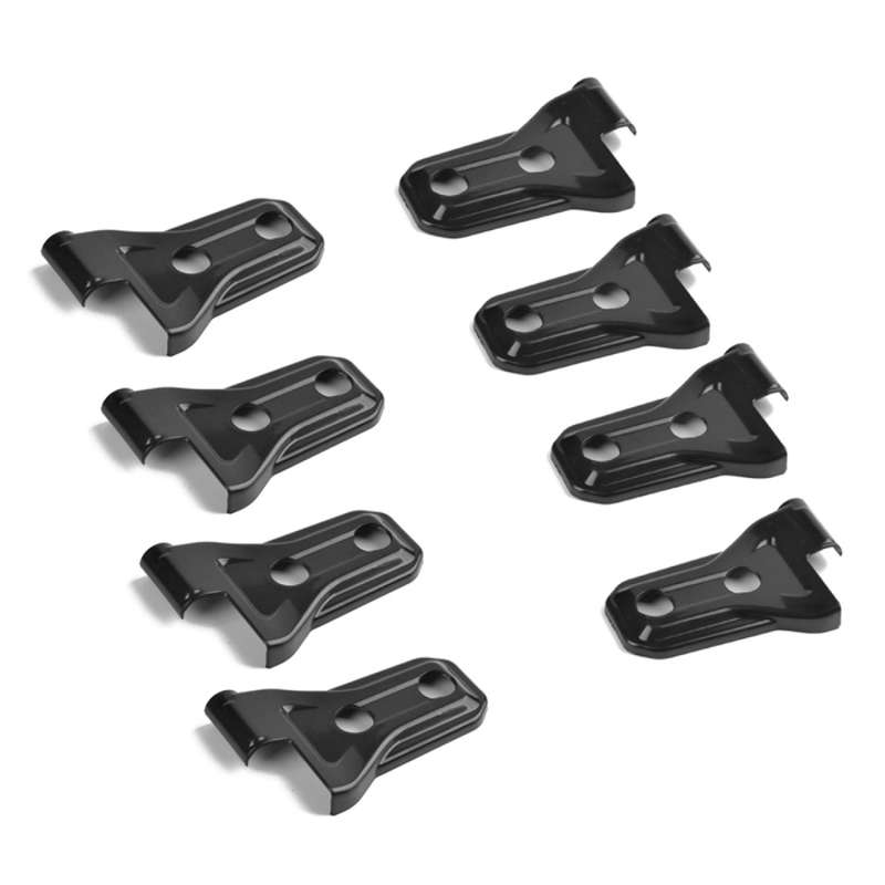 8 PCS Automotive ABS Side Door Hinge Protector Cover Trim for Jeep Wrangler JL 4 Door 2018-2019(Blac