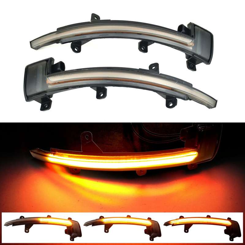 1 Pair For Audi TT MK2 2007-2014 Car Dynamic LED Turn Signal Light Rearview Mirror Flasher Water Bli