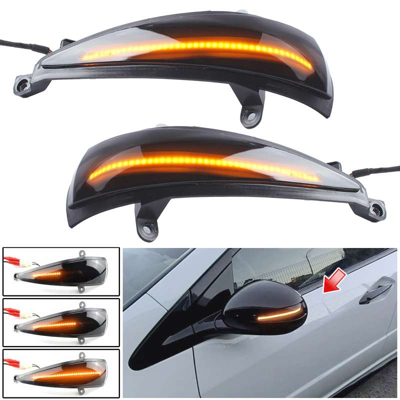 1 Pair For Honda Civic 2006-2011 Car Dynamic LED Turn Signal Light Rearview Mirror Flasher Water Bli