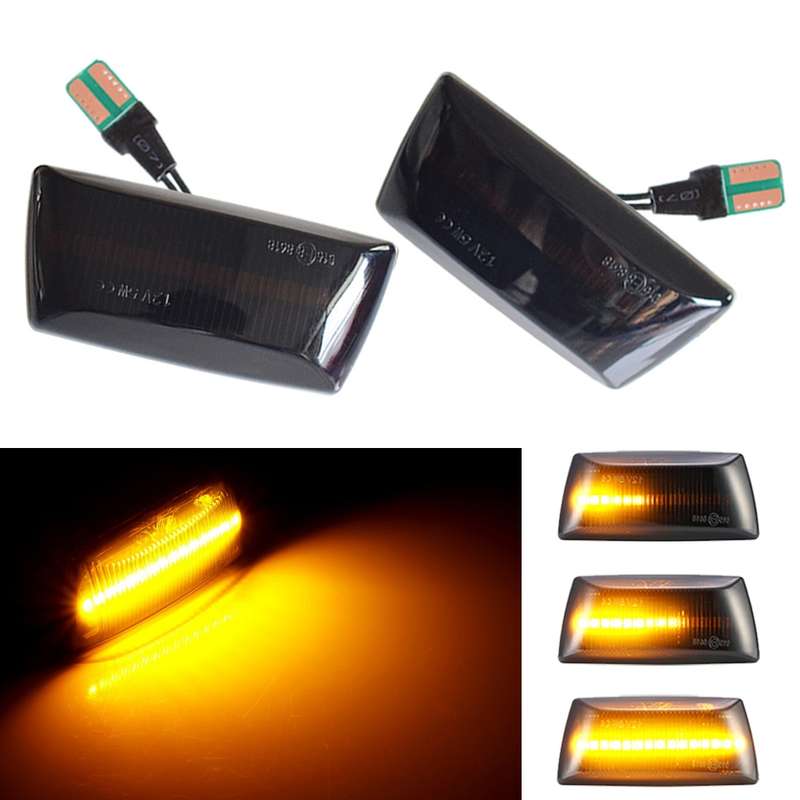 2pcs For Chevrolet Cruze 2009-2014 Car Dynamic LED Fender Side Light 1713423(Transparent)