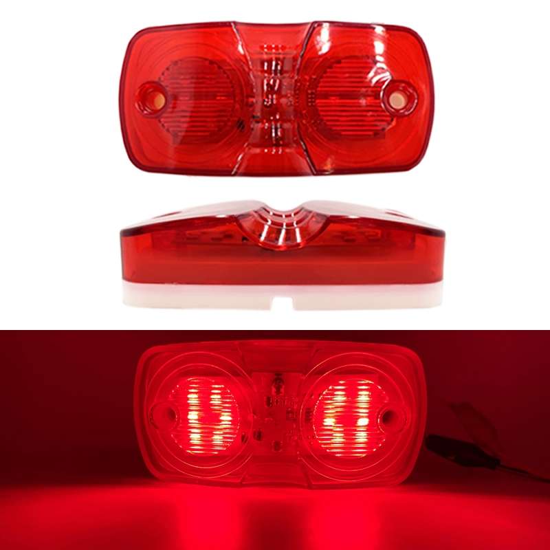 2pcs MK-106 Truck 12LEDs Side Marker Light (Red Light)