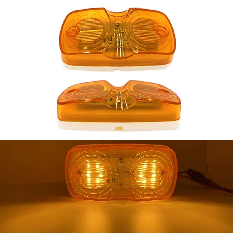 2pcs MK-106 Truck 12LEDs Side Marker Light (Red Light)