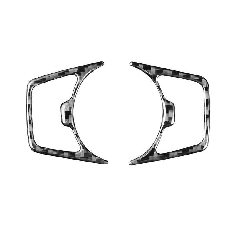 Car Carbon Fiber Headlight Switch Decorative Sticker for Ford F150 2017-2020, Left and Right Drive U