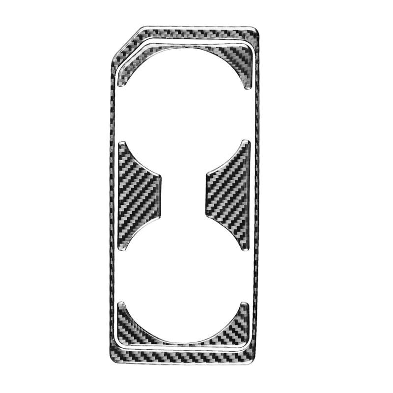 Car Carbon Fiber Front Water Cup Holder Frame Decorative Sticker for Ford F150 2017-2020, Right Driv