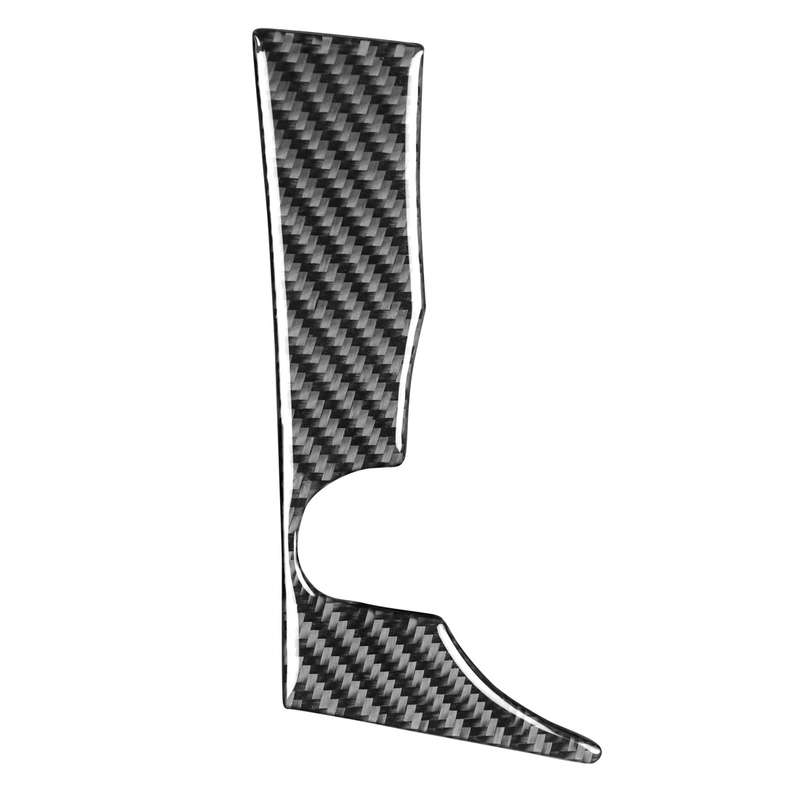Car Carbon Fiber INFO Button Decorative Sticker for Mitsubishi Lancer EVO 2008-2015, Left Drive