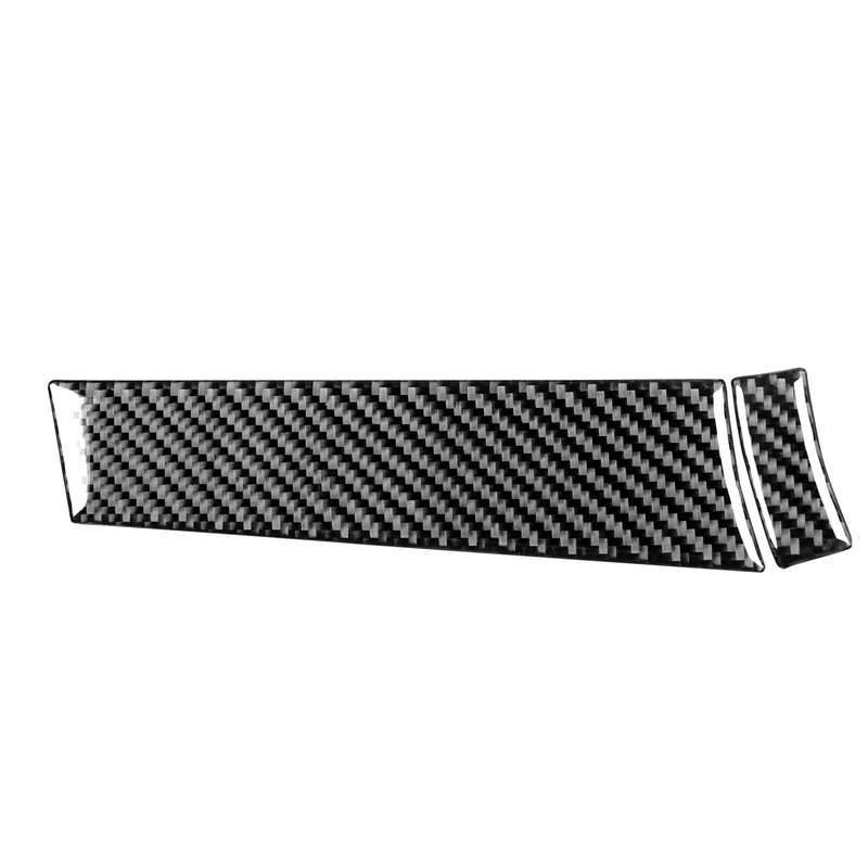 2 PCS Car Carbon Fiber Driver Dashboard Panel Decorative Sticker for Mitsubishi Lancer EVO 2008-2015