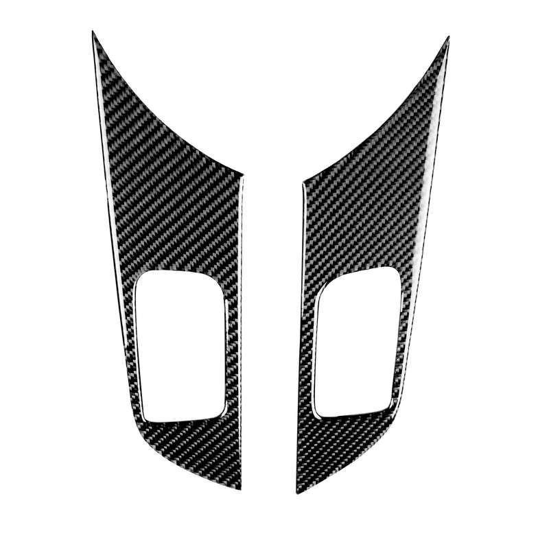 2 PCS Car Carbon Fiber Door Handle Panel Decorative Sticker for Mitsubishi Lancer EVO 2008-2015, Lef