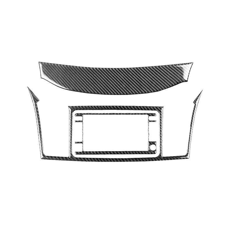 3 PCS Car Carbon Fiber Navigation System Set Decorative Sticker for Mitsubishi Lancer EVO 2008-2015,