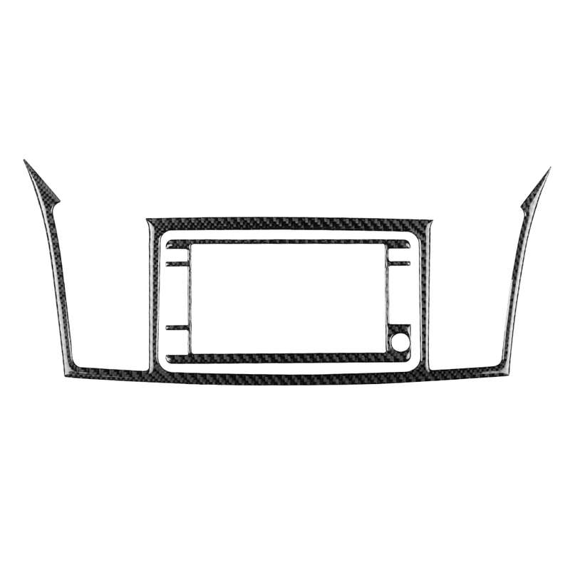 2 PCS Car Carbon Fiber Navigation System Display Decorative Sticker for Mitsubishi Lancer EVO 2008-2