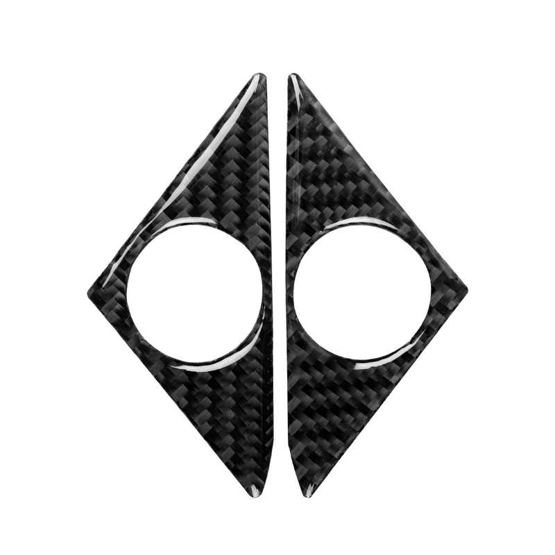 2 PCS Car Carbon Fiber Door Horn Decorative Sticker for Nissan GTR R35 2008-2020, Left and Right Dri