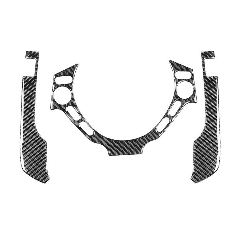 3 PCS Car Carbon Fiber Dashboard Steering Wheel Buttons Decorative Sticker for Nissan GTR R35 2008-2