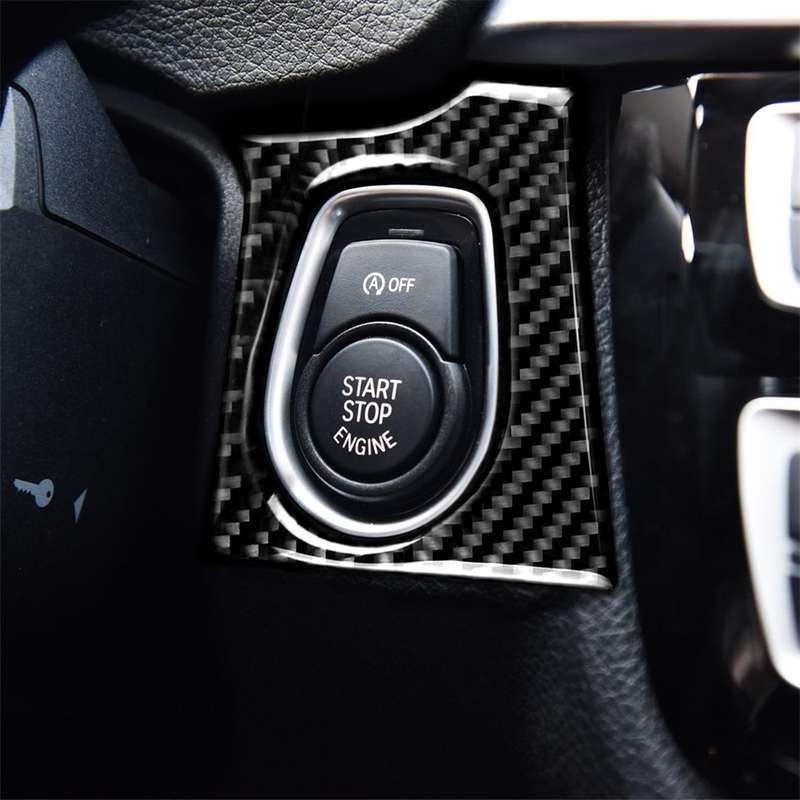 Carbon Fiber Car Key Hole Decorative Sticker for BMW F30 2013-2018 / F34 2013-2017, Sutible for Left