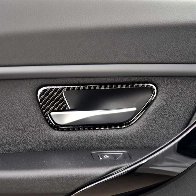 Three Color Carbon Fiber Car Door Bowl Decorative Sticker for BMW F30 2013-2018 / F34 2013-2017