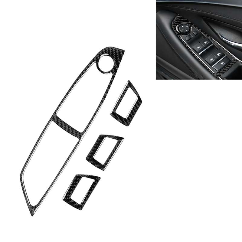 Three Color Carbon Fiber Car Right Driving Lifting Panel Decorative Sticker for BMW 5 Series F10 201