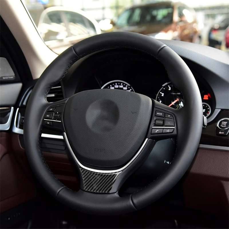 A Edition Three Color Carbon Fiber Car Small Steering Wheel Decorative Sticker for BMW 5 Series F10