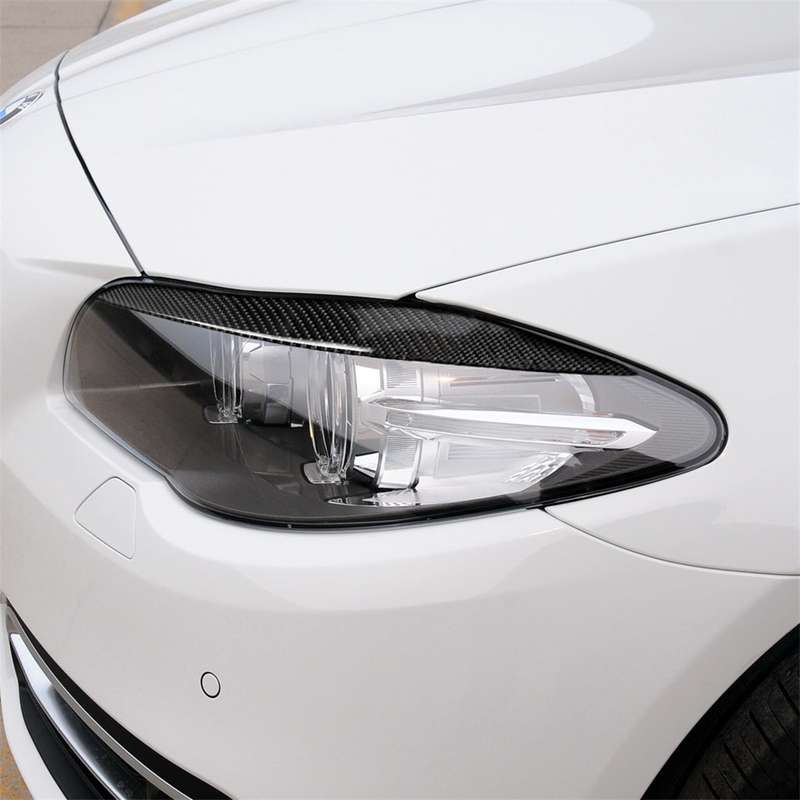 Three Color Carbon Fiber Car Lamp Eyebrow Decorative Sticker for BMW 5 Series F10 2010-2013