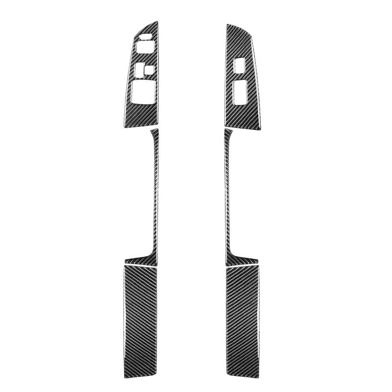 6 in 1 Car Carbon Fiber Left and Right Driving Seat Lift Decorative Sticker for Mazda RX8 2004-2008,