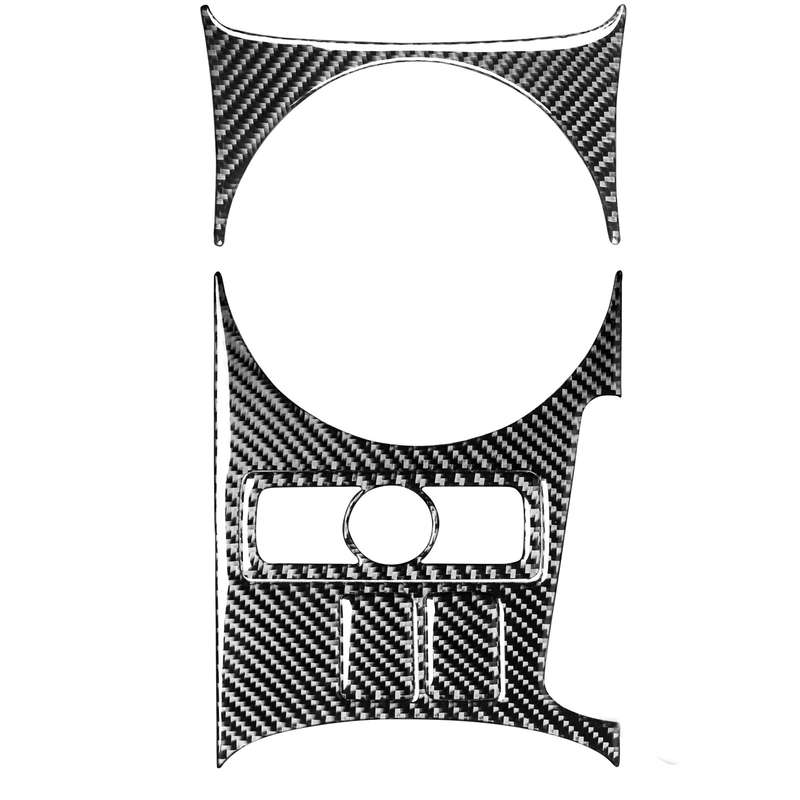 5 in 1 Car Carbon Fiber Gear Position Console Decorative Sticker for Mazda RX8 2004-2008, Left and R