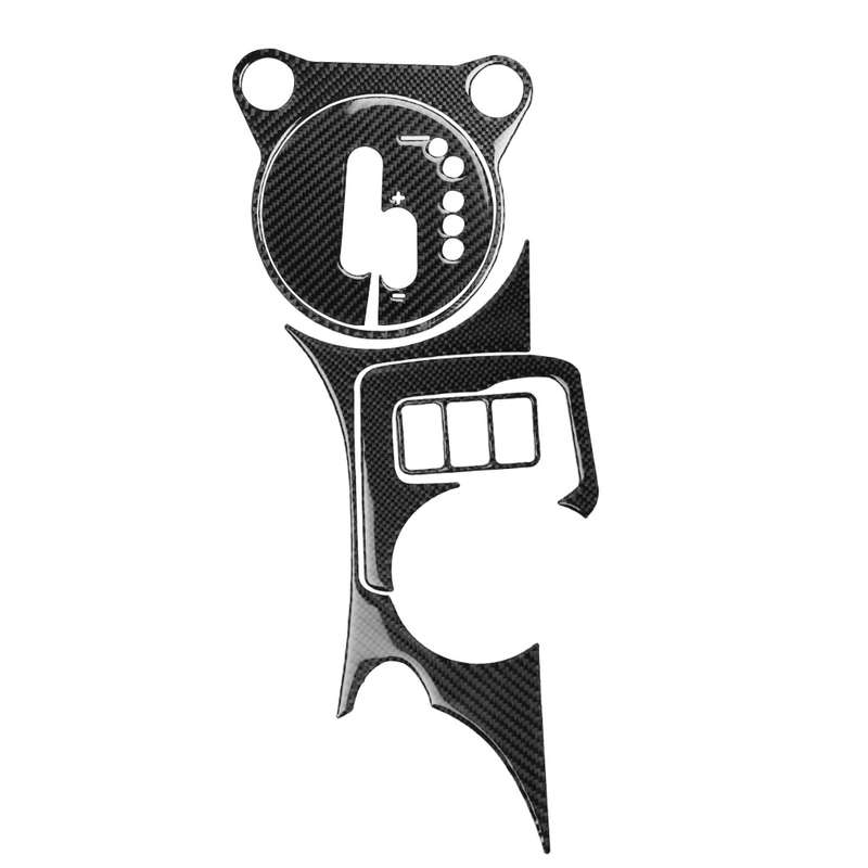 5 in 1 Car Carbon Fiber Gear Position Cup Holder Panel Decorative Sticker for Nissan 370Z Z34 2009-,