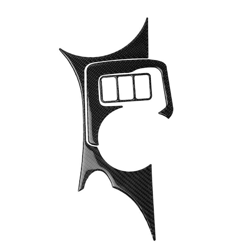3 in 1 Car Carbon Fiber Central Control Cup Holder Panel Decorative Sticker for Nissan 370Z Z34 2009