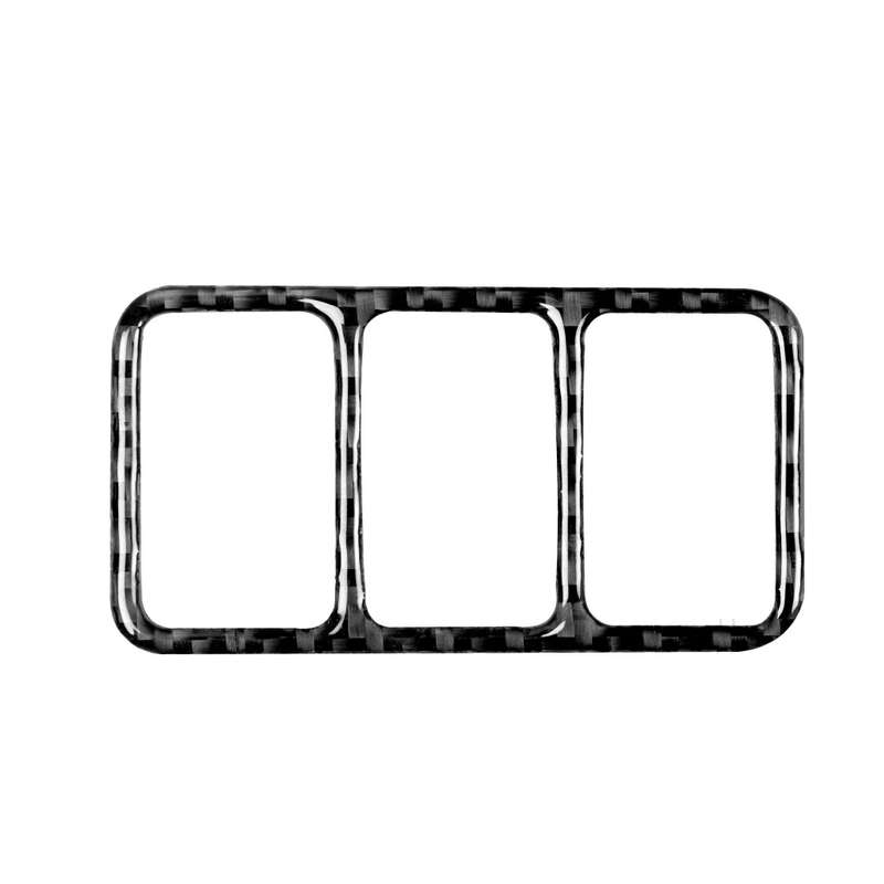 Car Carbon Fiber Central Control Heating Button Frame Decorative Sticker for Nissan 370Z Z34 2009-,