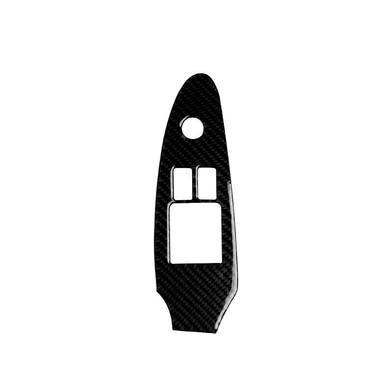 Car Carbon Fiber Main Driving Side Door Lift Control Decorative Sticker for Nissan 370Z Z34 2009-, R