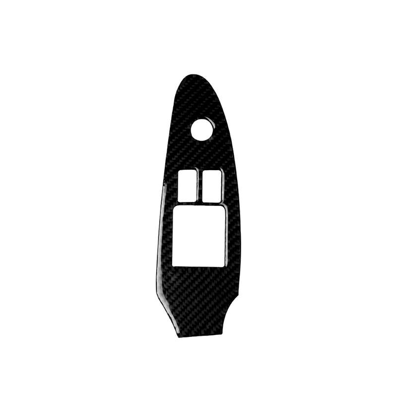 Car Carbon Fiber Main Driving Side Door Lift Control Decorative Sticker for Nissan 370Z Z34 2009-, L