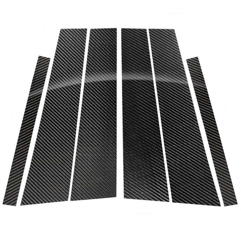 Car Carbon Fiber B Pillar Decorative Sticker for Mercedes-Benz GLE 2015-2019, Left and Right Drive U