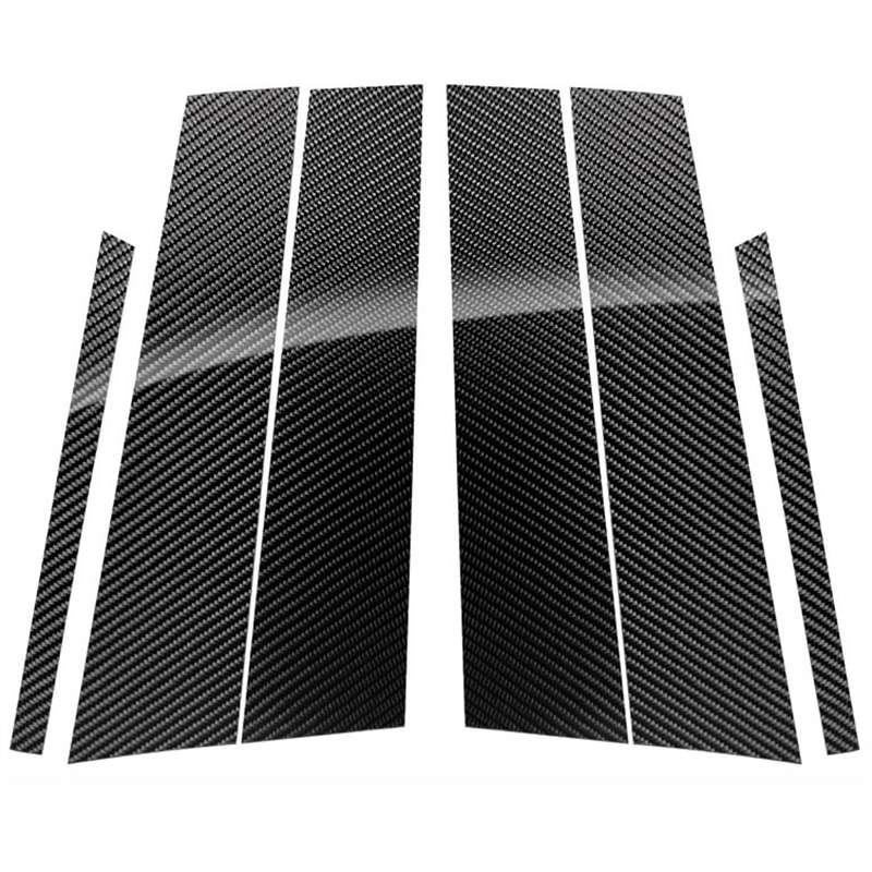 Car Carbon Fiber B Pillar Decorative Sticker for Mercedes-Benz GLC 2015-2019, Left and Right Drive U