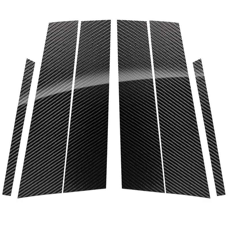 Car Carbon Fiber B Pillar Decorative Sticker for Mercedes-Benz GLA 2013-2018, Left and Right Drive U