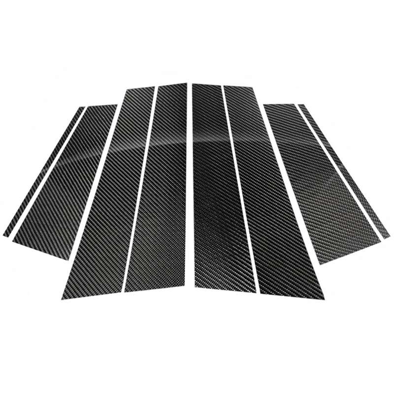 Car Carbon Fiber B Pillar Decorative Sticker for Mercedes-Benz E-Class 2017-2019, Left and Right Dri