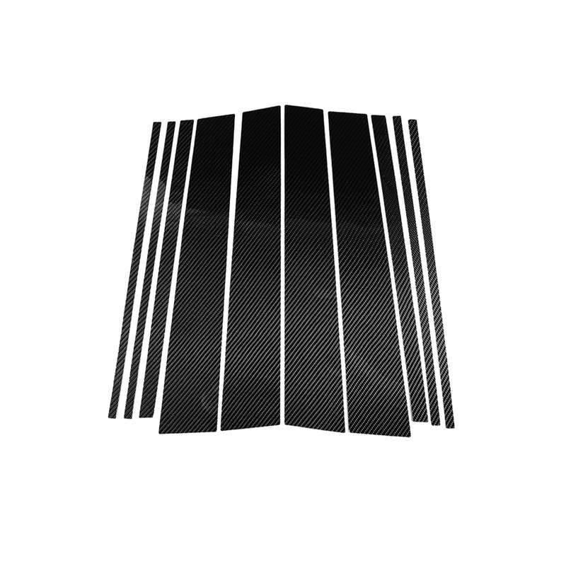 Car Carbon Fiber Goalpost Decorative Sticker for Toyota Land Cruiser Prado 2010-2018, Left and Right
