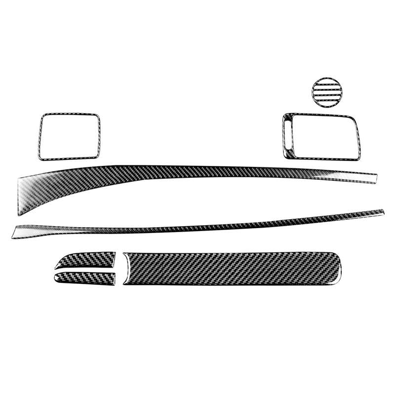 8 in 1 Car Carbon Fiber Front Passenger Seat Dashboard Decorative Sticker for Honda Civic 8th Genera