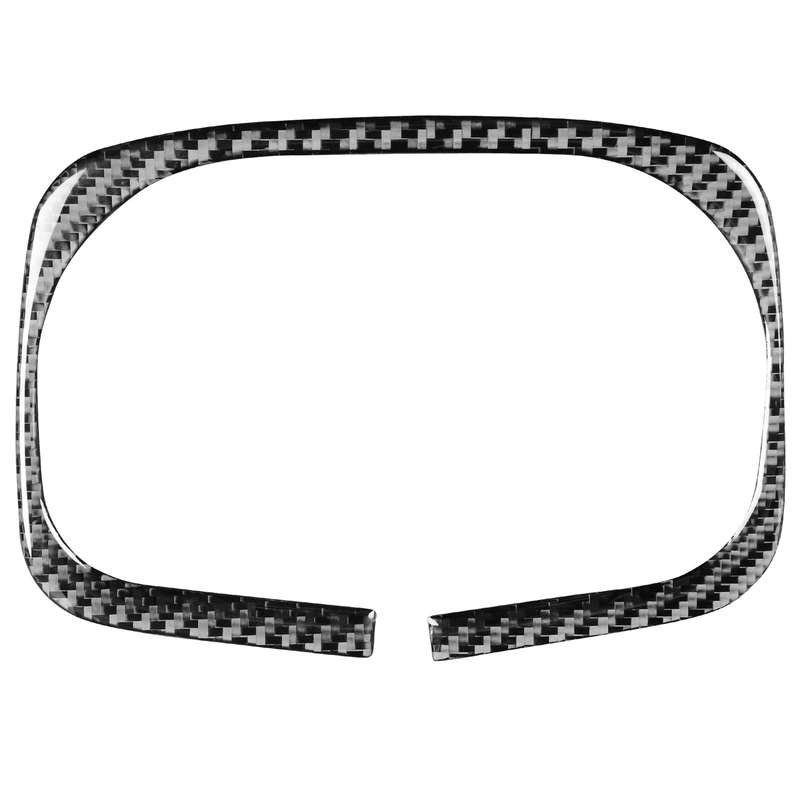 Car Carbon Fiber Rear Water Cup Holder Frame Decorative Sticker for Honda Civic 8th Generation 2006-