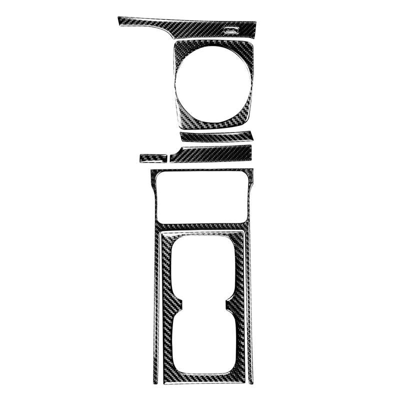 7 in 1 Car Carbon Fiber Manual Gear + Water Cup Holder Decorative Sticker for Honda Civic 8th Genera
