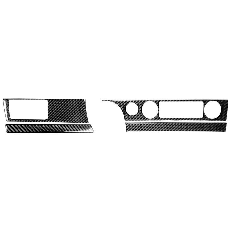 4 in 1 Car Carbon Fiber Air Conditioning Button + Headlight Switch Panel Decorative Sticker for Hond