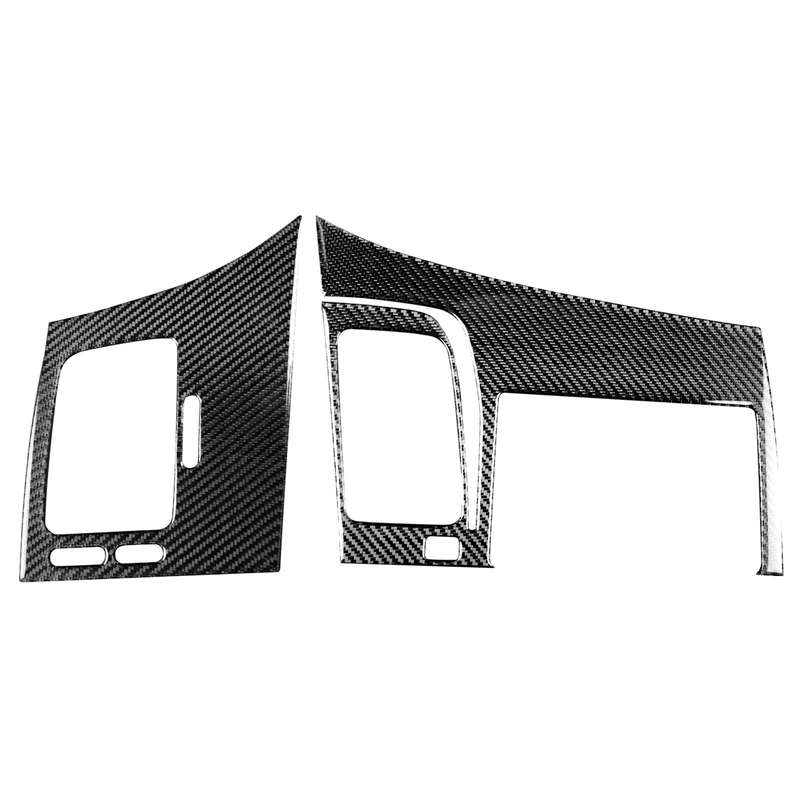 2 in 1 Car Carbon Fiber Driver Seat Left Side Air Outlet + Navigation Panel Decorative Sticker for H