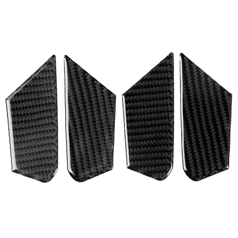 4 in 1 Car Carbon Fiber Inner Door Bowl Decorative Sticker for Alfa Romeo Giulia 2017-2019, Left and