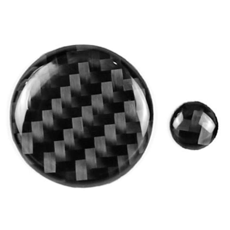 One Set Car Carbon Fiber Central Control Multimedia Knob Decorative Sticker for Mazda 3 / 6 / CX-9 /