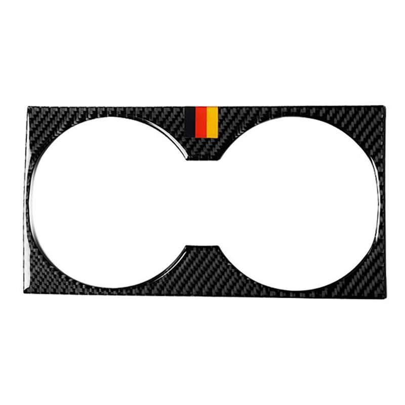 Car Carbon Fiber German Color Water Cup Holder Panel B Decorative Sticker for Mercedes-Benz GLE 2015