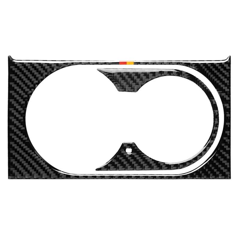 Car Carbon Fiber German Color Water Cup Holder Panel A Decorative Sticker for Mercedes-Benz GLE 2015