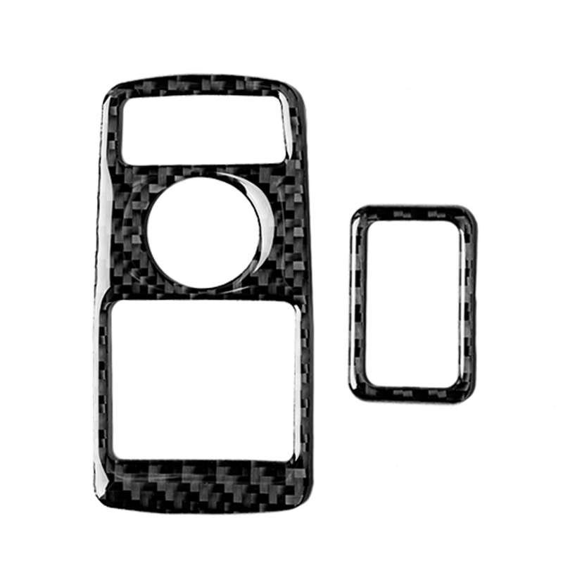 Car Carbon Fiber Solid Color Window Lift Panel Decorative Sticker for Mercedes-Benz C Class 2010-201