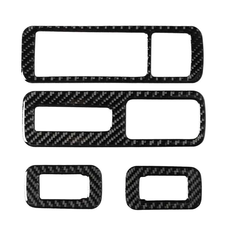 Car Carbon Fiber Window Glass Lift Decorative Sticker for Lexus RX300 / 270 / 200T / 450h 2016-2019,