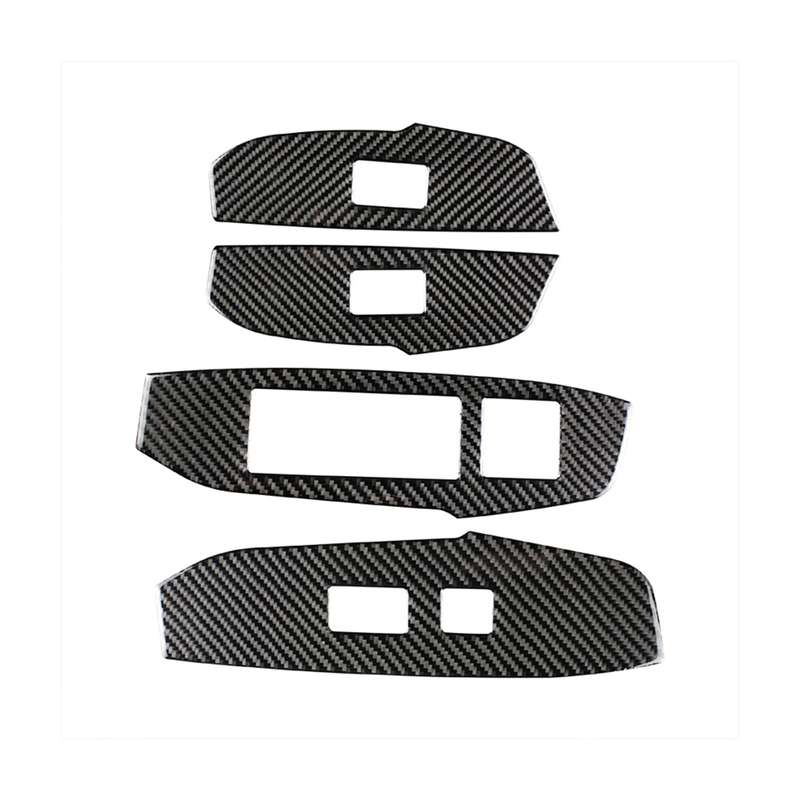 Car Carbon Fiber Window Glass Lift Decorative Sticker for Lexus NX200 / 200t / 300h 2014-2021, Left
