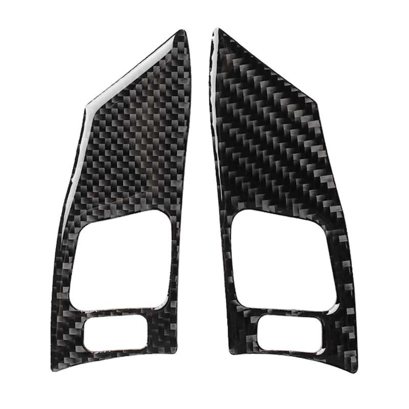 Car Carbon Fiber Steering Wheel Button B Decorative Sticker for Lexus IS250 300 350C 2006-2012, Left