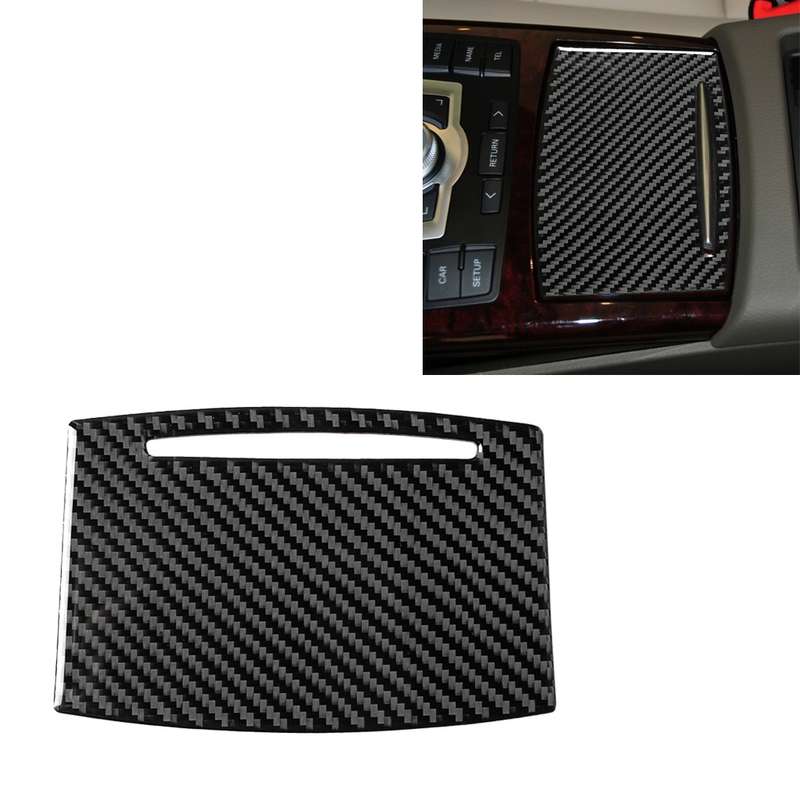 Car Carbon Fiber Water Cup Cover Decorative Sticker for Audi A6 2005-2011, Left and Right Drive Univ