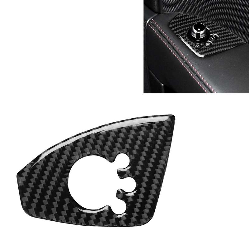 Car Carbon Fiber Door Button Decorative Sticker for Audi TT 8n 8J MK123 TTRS 2008-2014, Right Drive,